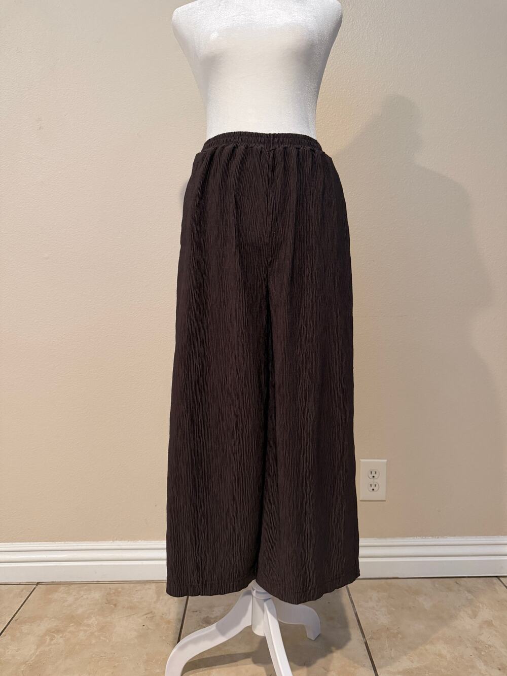 Beauty & Youth United Arrows Brown Wide Leg Palazzo Pants